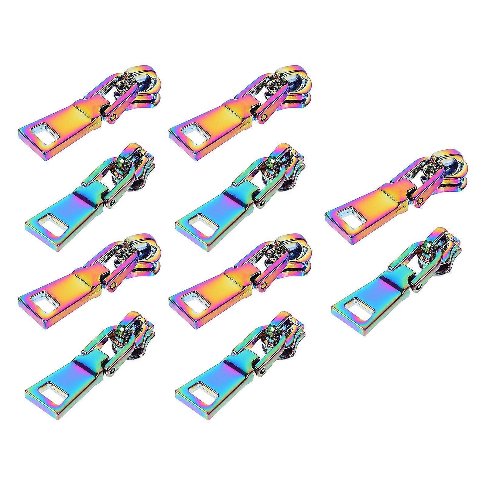 Zipper Pull Set for Daily Use and Diy Projects Clothing and Backpack Metal Material with Square Hole 10Pcs
