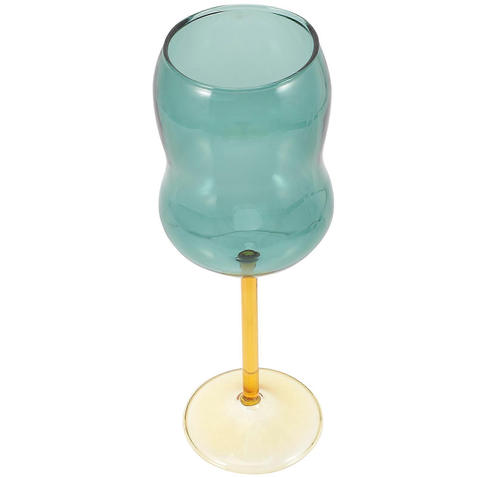 Insulation Cup Wine Glass for Parties Green Borosilicate Heat-Resistant 1Pack
