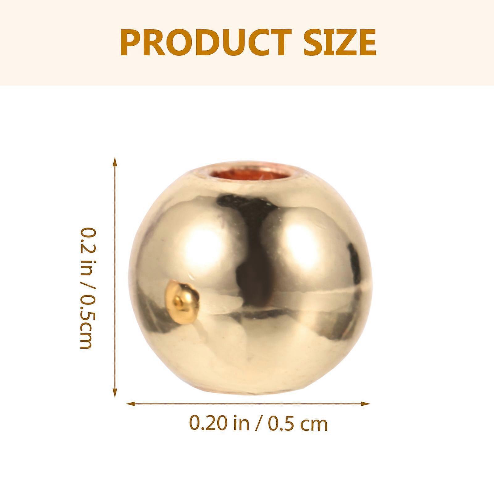 Delicate Copper Beads Round Loose Spacer Beads for Bracelets Gift Giving Jewelry Making 200Pcs