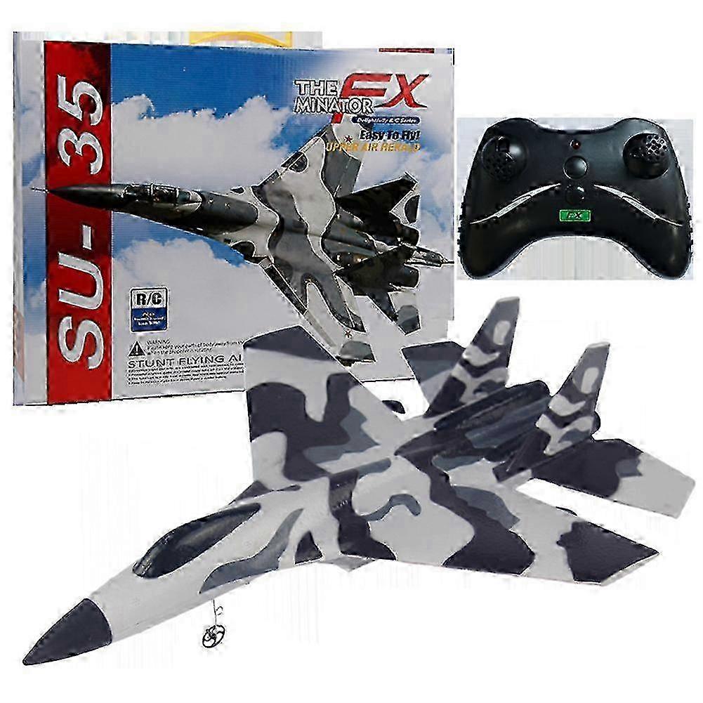 RC Plane SU35 With LED Lights Aircraft Remote Control Flying Model Glider Airplane FX820 EPP Foam Toys For Children Gifts