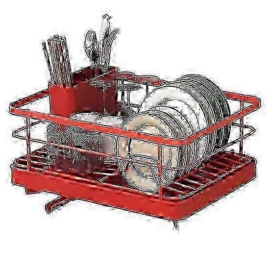 Large Capacity Dish Drying Rack with Auto-Drain & Non-Slip Design - Stable, Space-Saving, Easy Insta