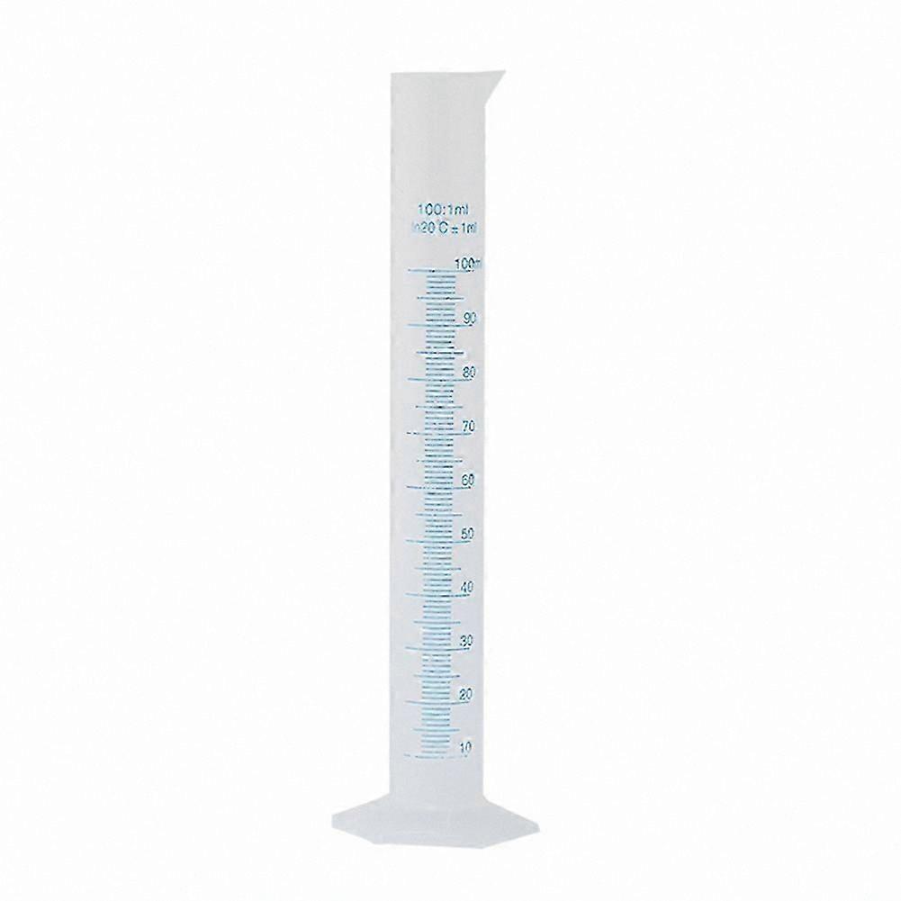 100ml Graduated Plastic Measuring Cylinder with Scale for Chemistry Lab Use