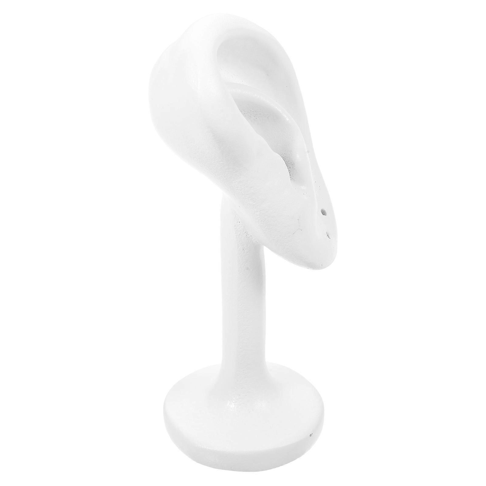 Ear Model Earring Display Rack for Jewelry Display 4Pcs White Resin Holder