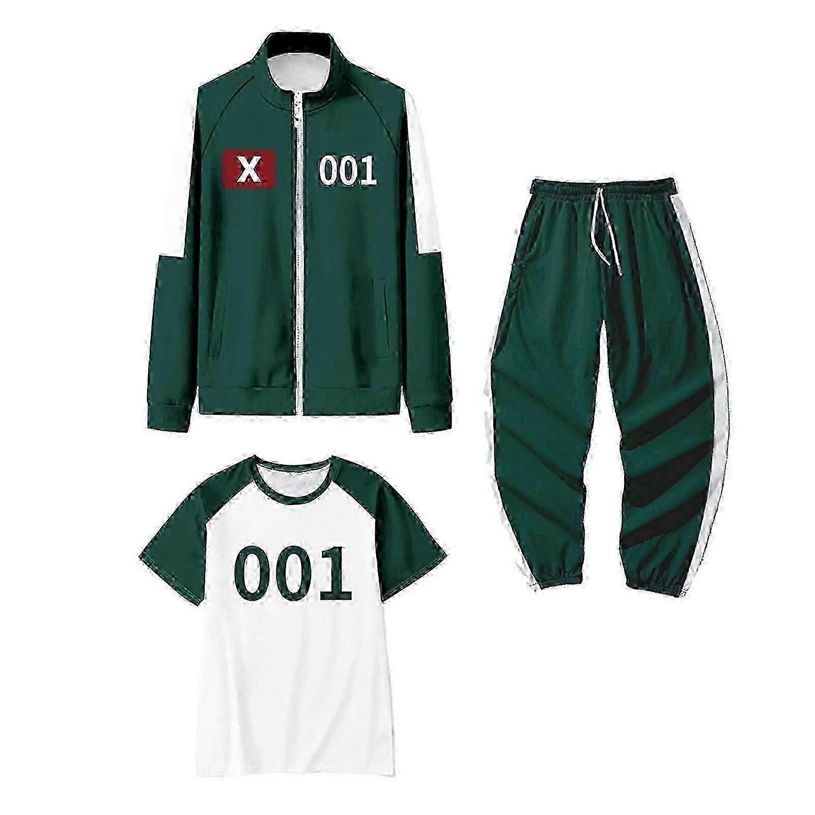 230 001 007 Squid Games, Squid Games Costume 3 Piece, Squid Games Set, Tracksuit Cosplay Squid Games Party - DSW