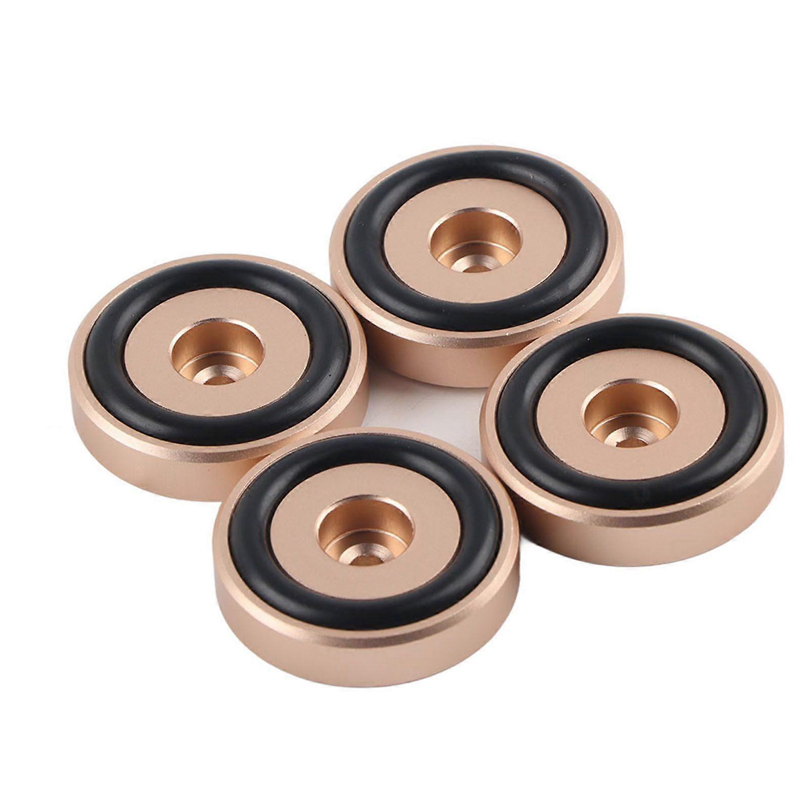 4PCS 40*10mm Aluminium Alloy Amplifier Pad Anodizing Sand Blasting Amplifier Pads Feet Gold