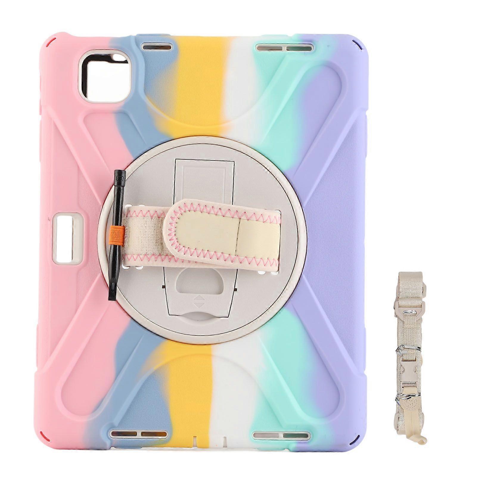 Tablet Case Stylish Universal Rugged Shockproof Tablet Protective Cover for IOS 10.9 Pro11 2018 2020 2021 2022 Tablet Colorful Pink