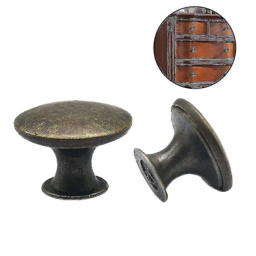 Cabinet Door Knobs, 30mm Vintage Dresser Knobs Set( Green Bronze)(16 Pcs)