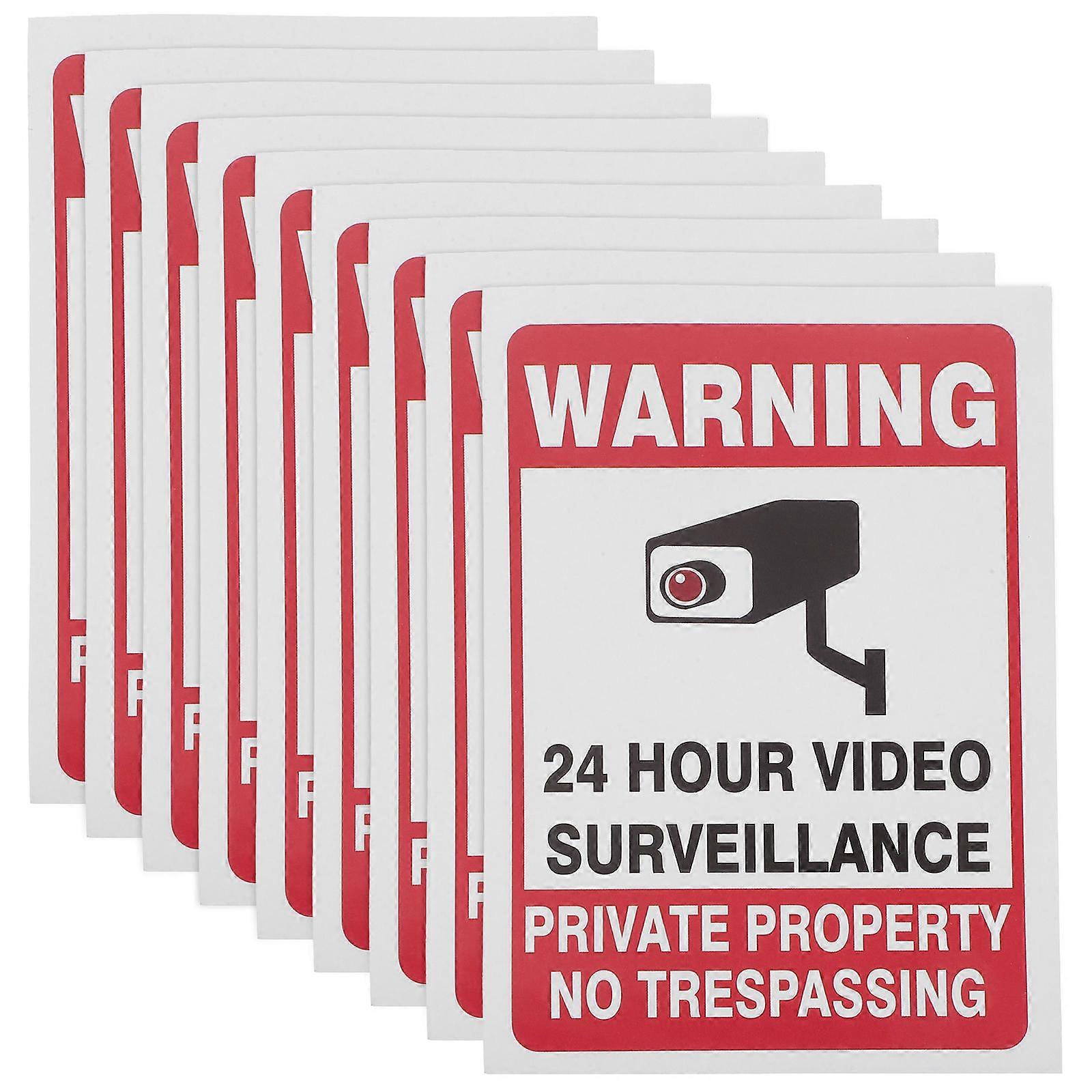 Warning Sticker Outdoor Wall Sticker for Home 50 Sheets