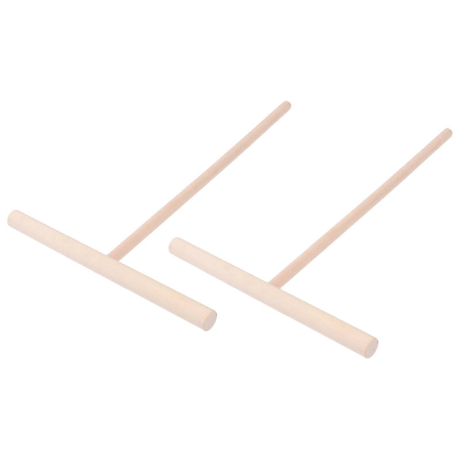 Wood Crepe Spreader Tool for Pancake Dough Distribution 6Pcs Pack