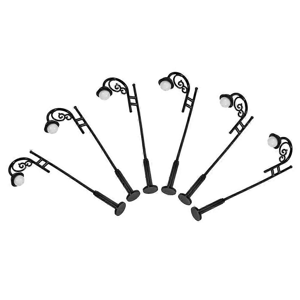 Miniature Street Light Models for Micro Landscape Decor 30Pcs Black