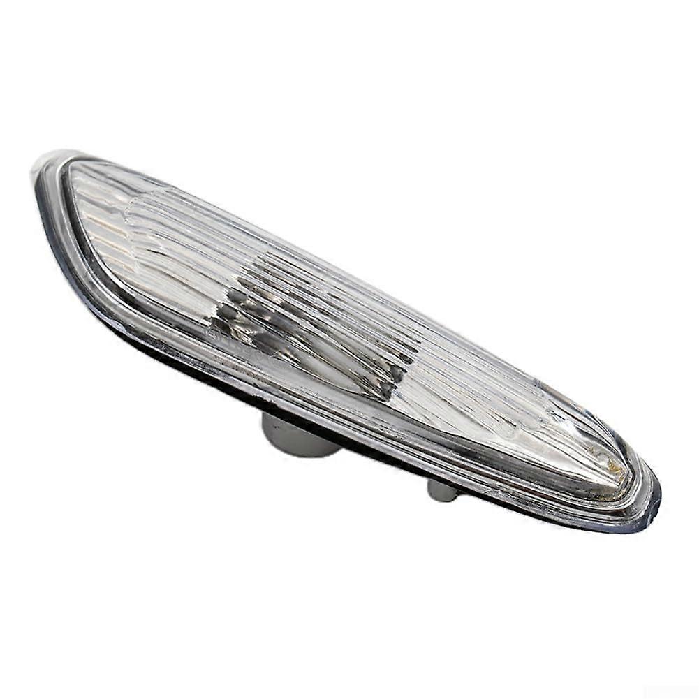 Pair of Side Marker Turn Indicator Lights 12V 55W White Front Left Right For BMW E46 20002005; E60/E61 20032010