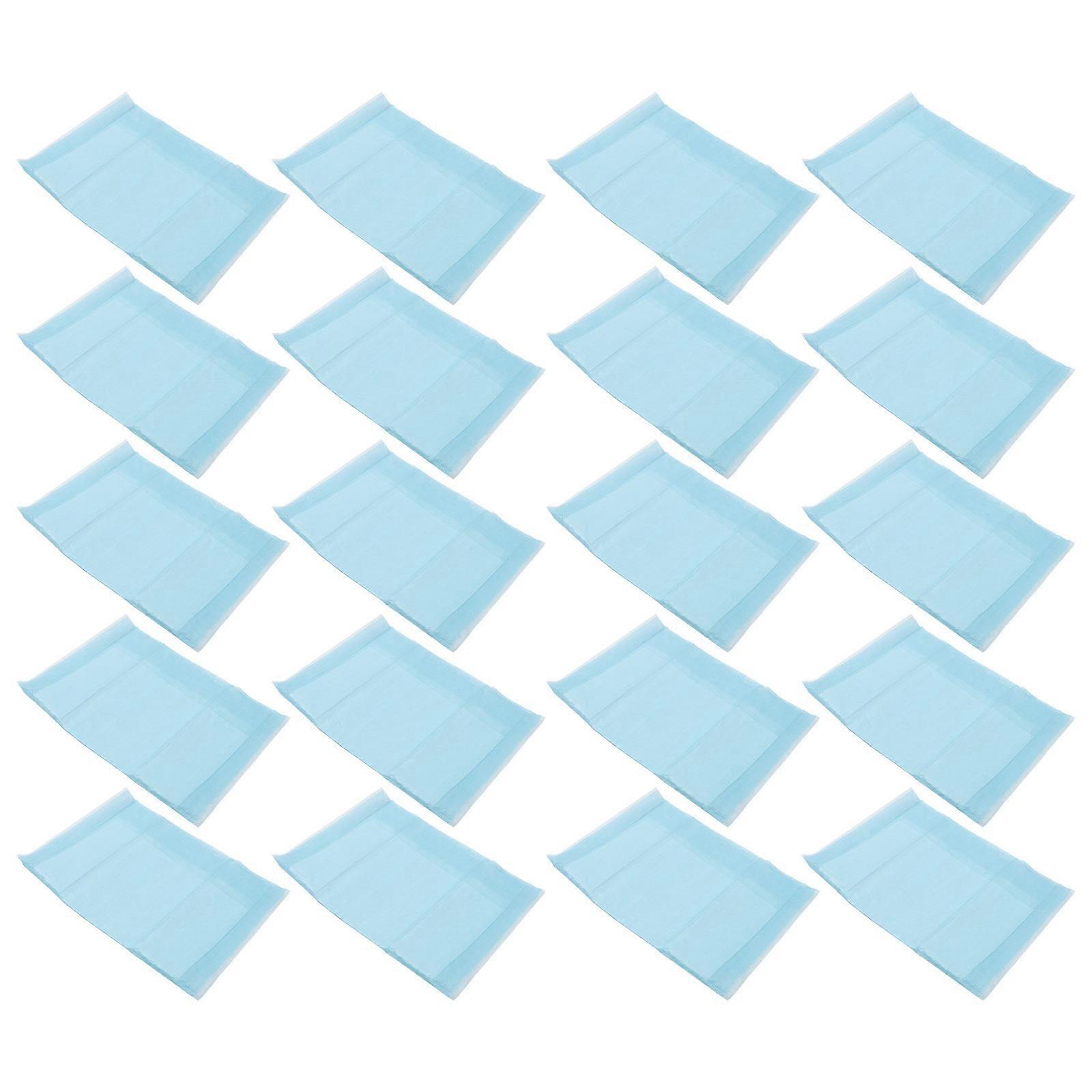 Absorbent Care Pads Blue Disposable Bed Sheets for Home Use 20Pcs Protective