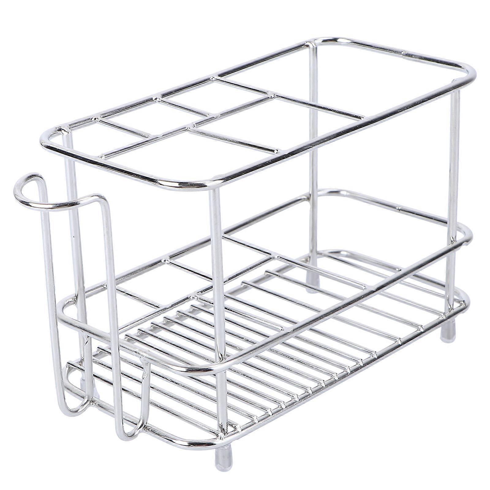 Shower Table Rack Stainless Steel Storage Rack for 3Pcs Bathroom Items