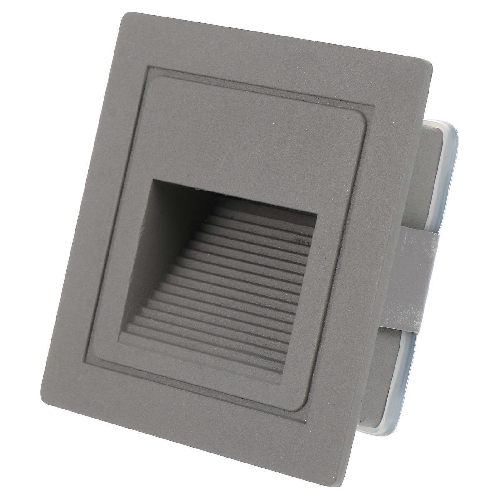 Waterproof LED Step Lamp Grey Color for Home 2Pcs Outdoor
