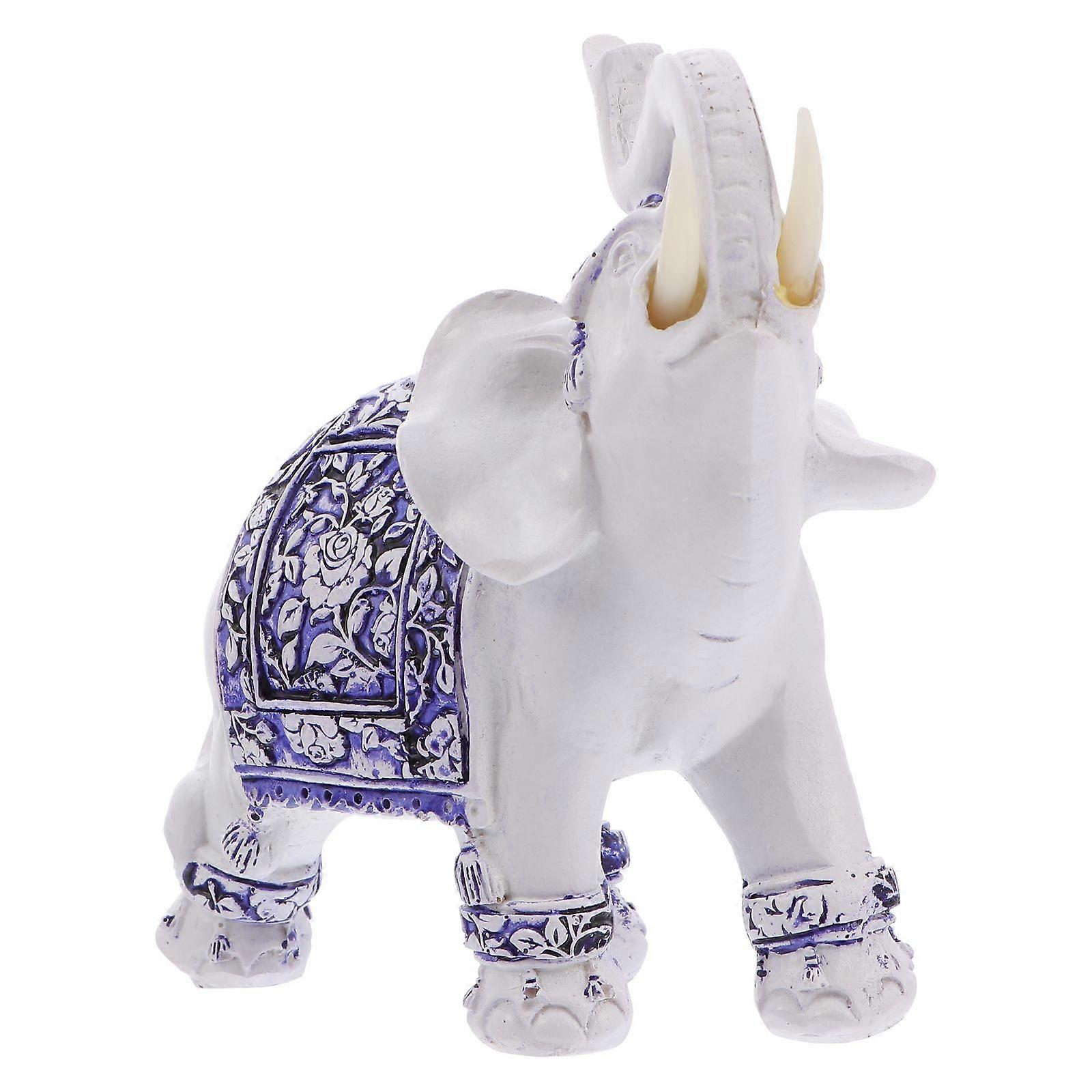 Creative Elephant Ornament Elephant Figurine for Table Decoration 2Pcs