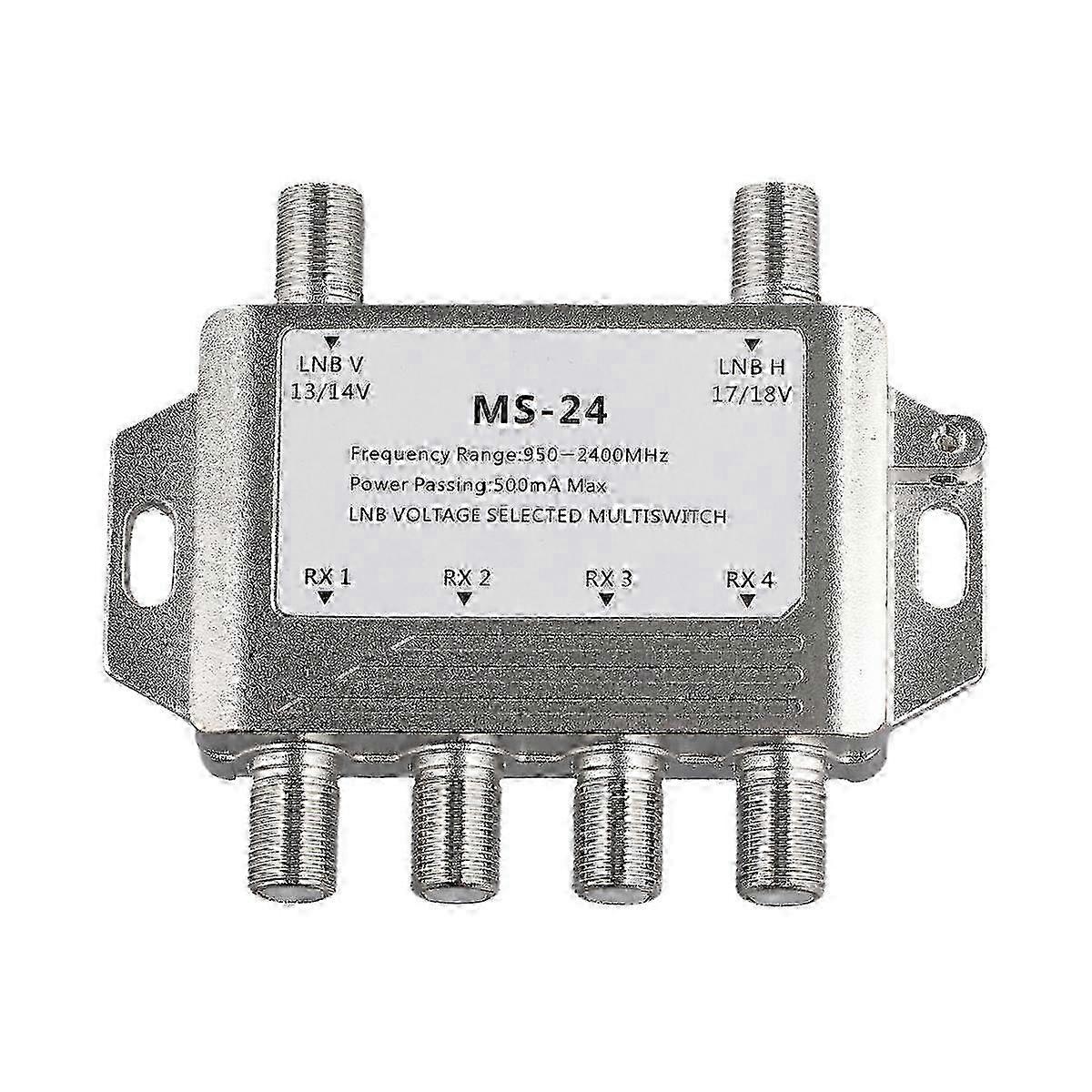 2 in 4 Out DiSEqC 4X2 Switch Satellite Signal Multiswitch LNB Voltage 950-24000MHz for TV Receiver 2025