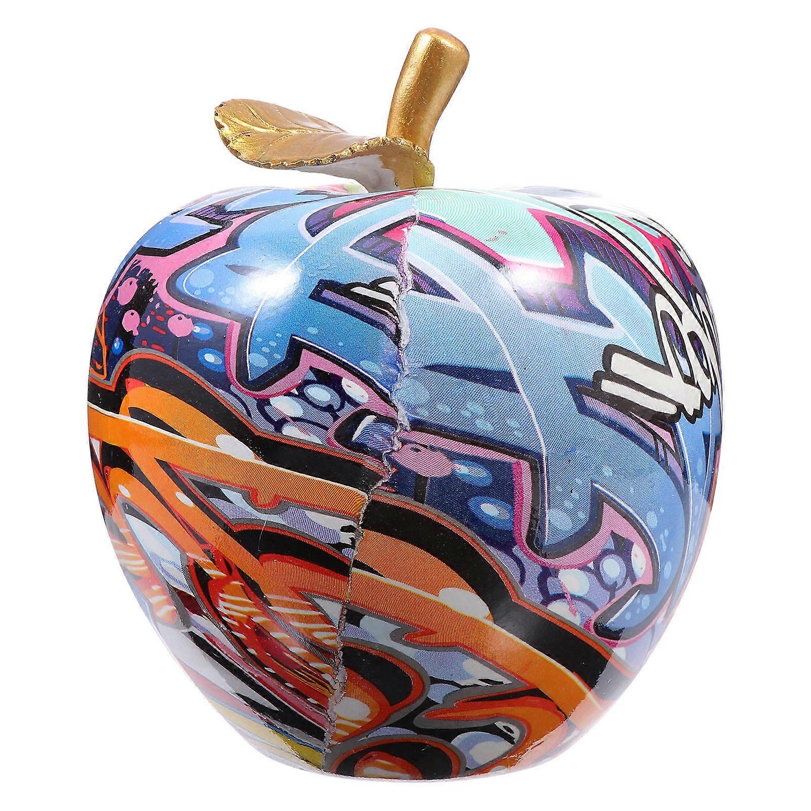 Creative Resin Fruit Apple Adornment for Decor 1Pcs Multi Color Desktop Decor