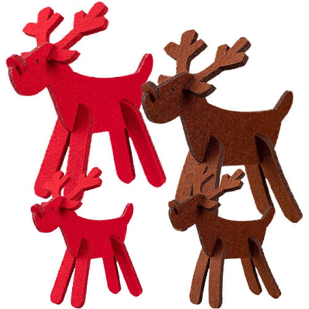 Xmas Party Supplies Elk Shape Ornaments For Living Room Desk Childrens Gift 12 Pcs