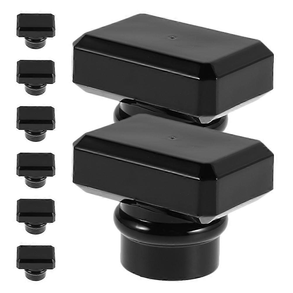 8 Pcs Versatile Black Glass Perfume Bottle Covers For Various Shapes Preserve Scents Durable Elegant Design