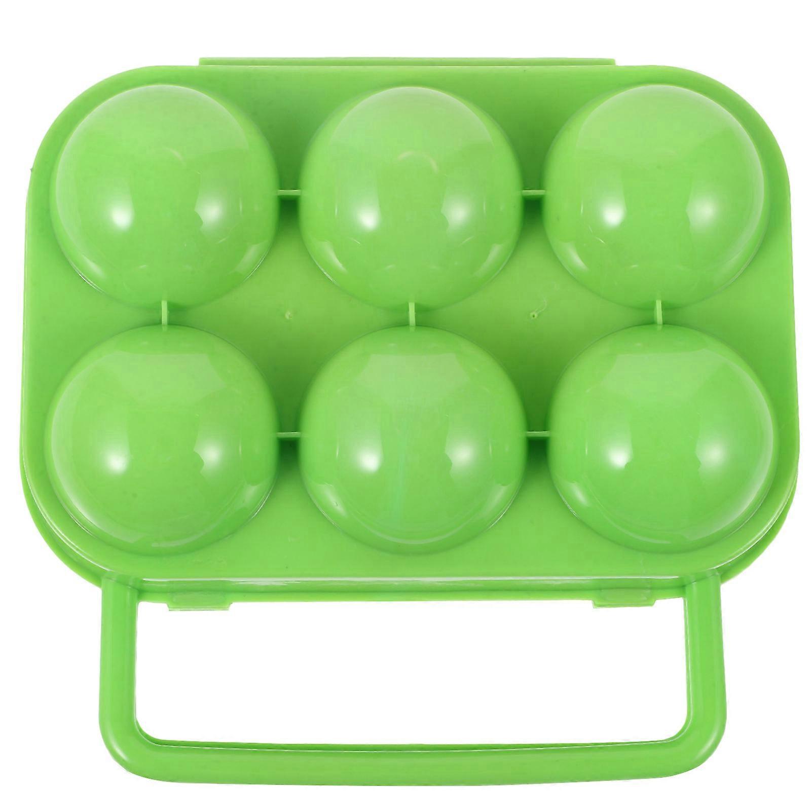 Egg Container for Outdoor Use 2Pcs Plastic Folding Handle Egg Carrier Storage Box