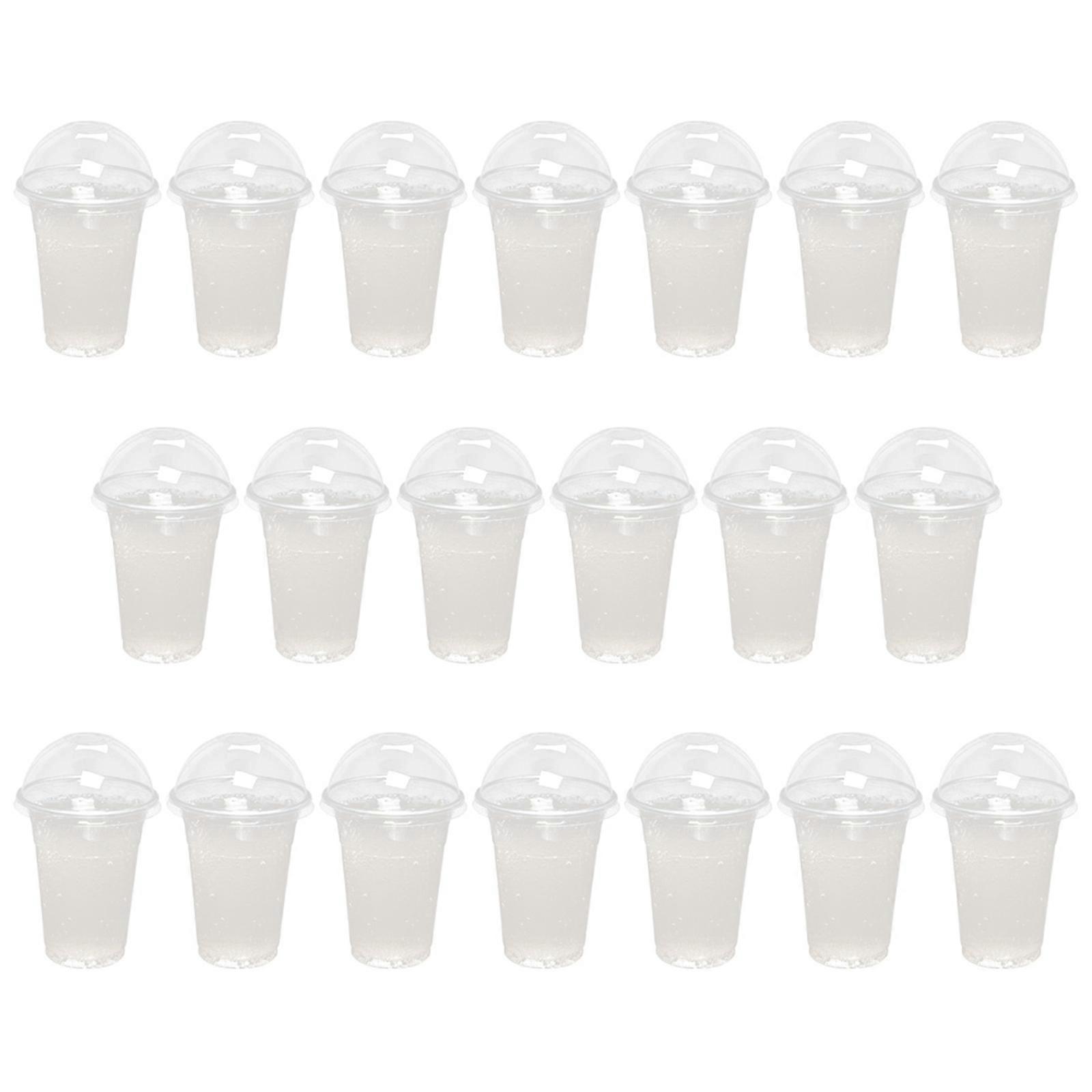 Refillable Milk Freshness Preservation Cup for Parties Transparent 500ml Individual Use 30 Sets