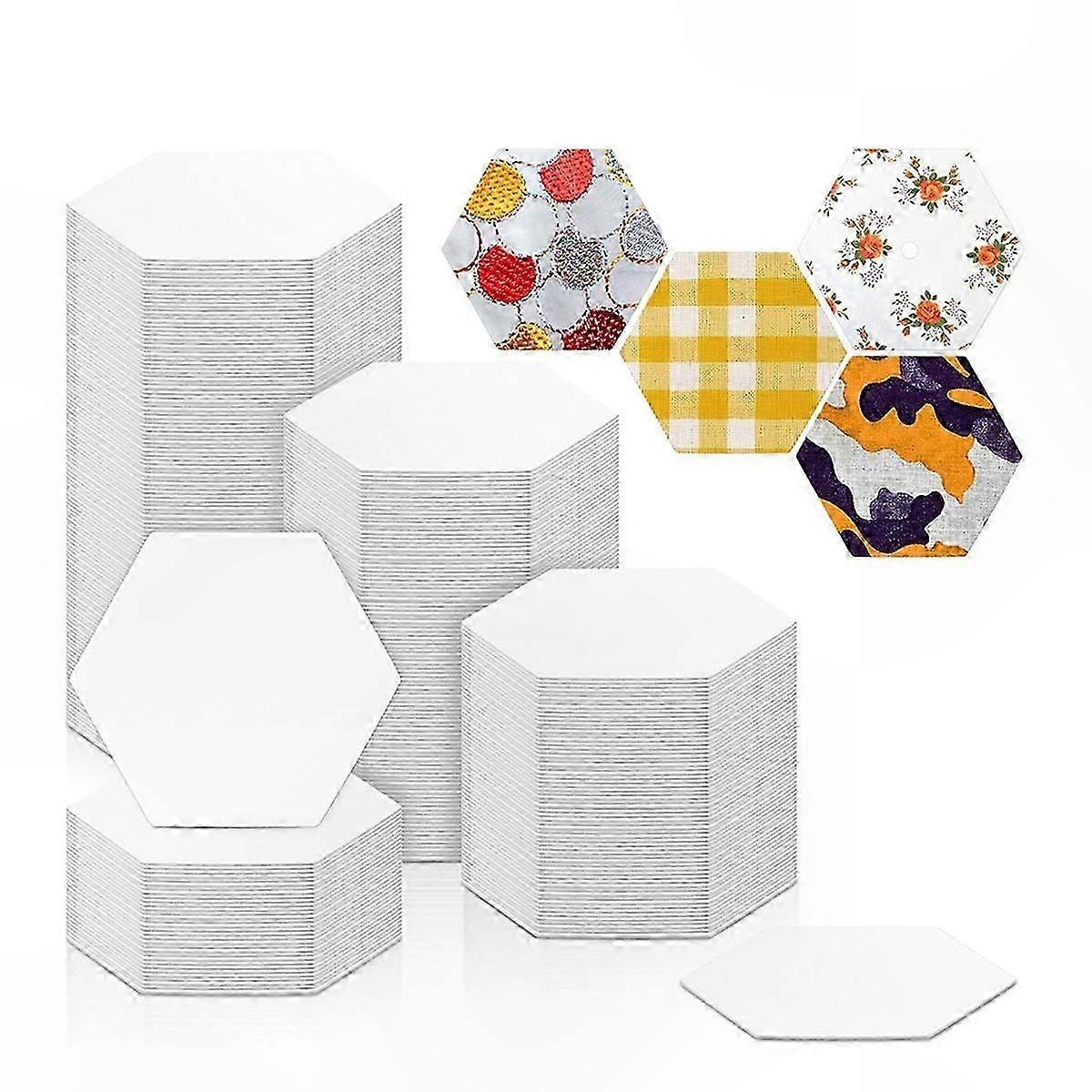 Hexagon Quilting Templates 1 Inch, 500 Count Paper Piecing for Patchwork Crafts and Sewing Projects