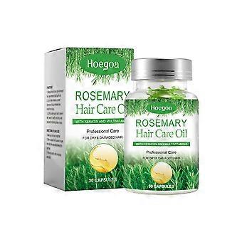 Cápsulas de cuidado capilar com alecrim, cápsulas nutritivas para cuidados capilares suaves e crespos