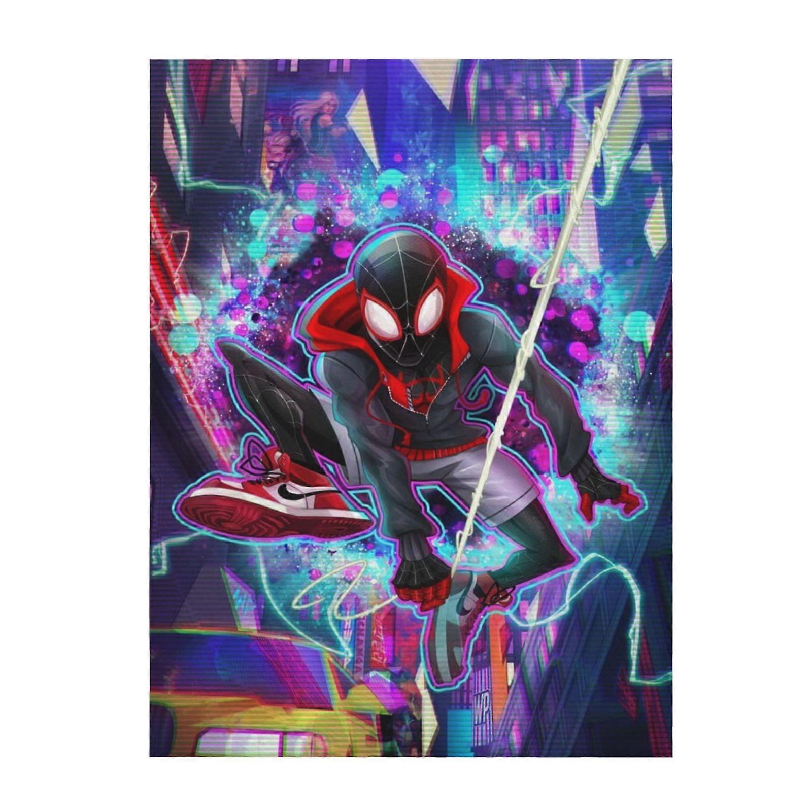 Into The Spider-Verse Soft And Comfortable Throw Blanket Plush Lightweight Warm Plush Flannel Blanket And Throws For Couch Sofa Bed 40"X30"