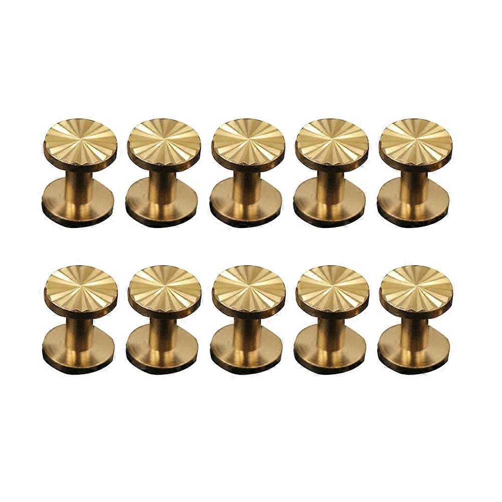 Sunflower Screw Brass Fastener for Belt Harness 30Pcs Golden