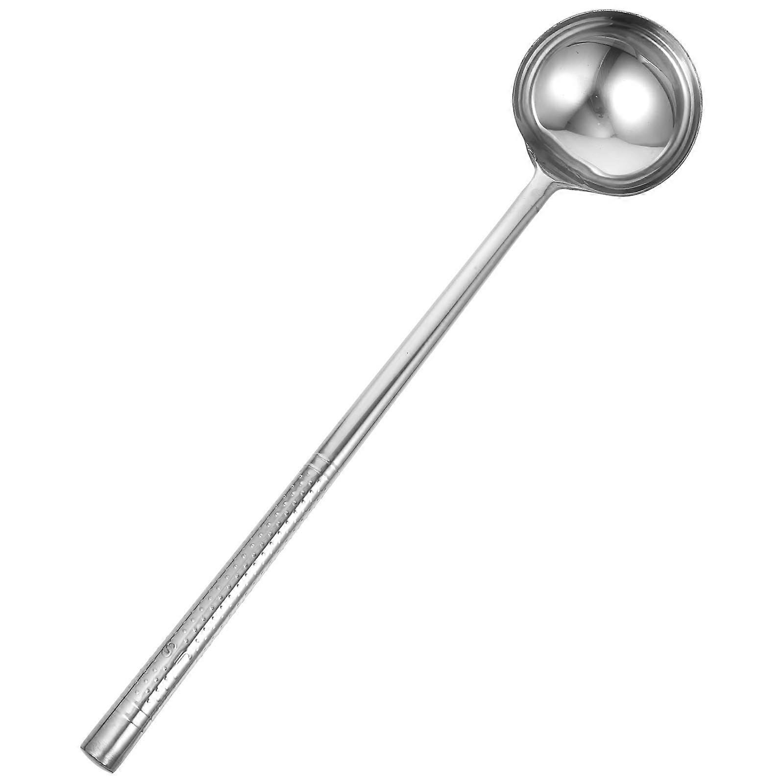 Durable Long Handle Metal Spoon Practical Design Soup Serving Cooking Tools 1Set