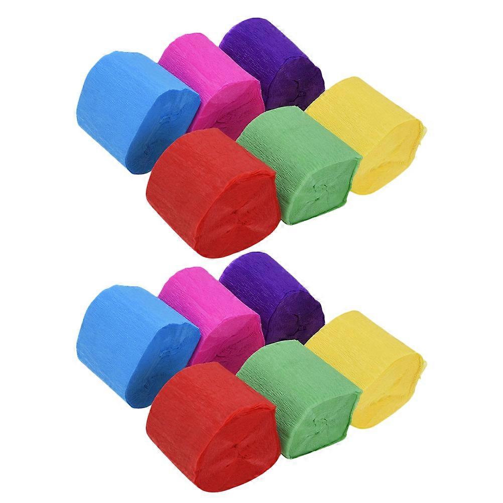Party Streamer Crepe Paper for Wedding Decoration 12Pcs Assorted
