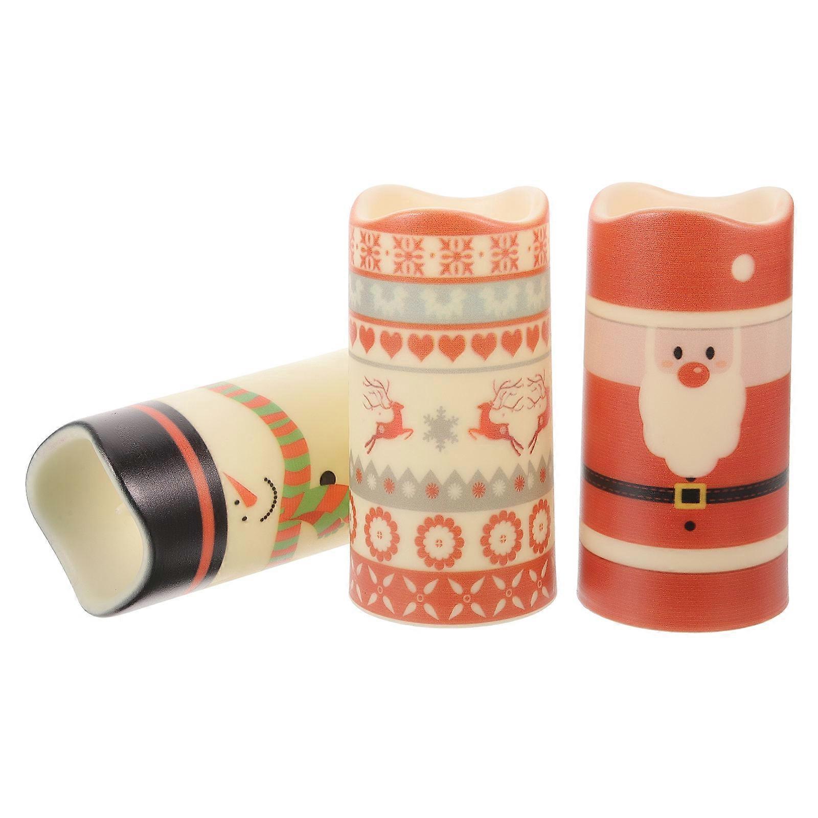9 Pcs LED Christmas Candles Flameless Party Decor For Home And Office In Assorted Color Creating Ambient Lighting