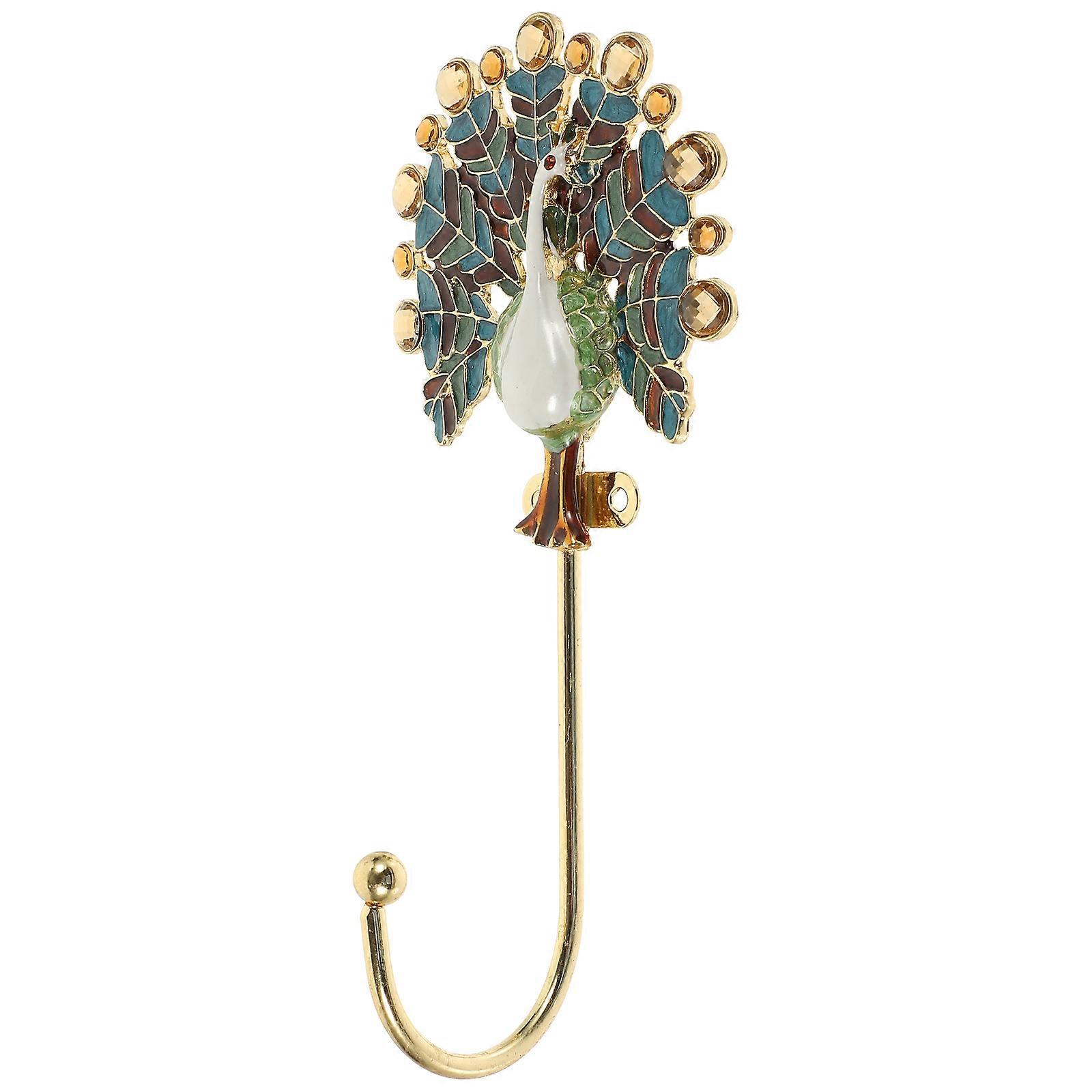 Wall Hanger Hook Peacock Design for Hat and Coat 2Pcs Decorative