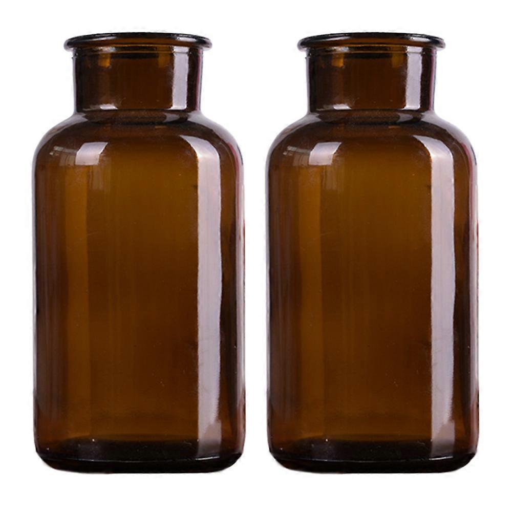 Vintage Bottles Glass Vases for Experiment Clear 2Pcs