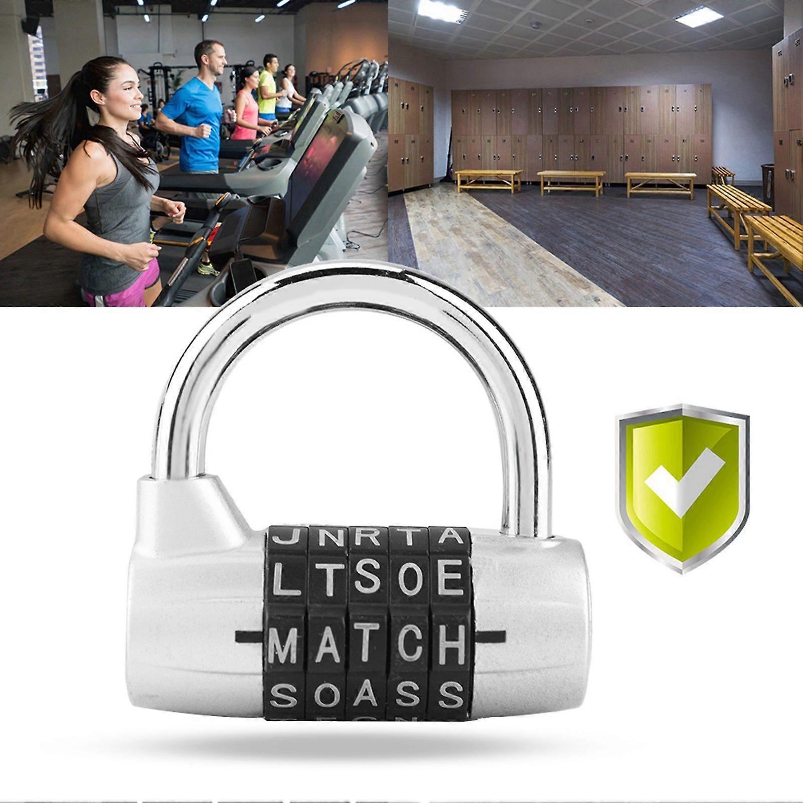 5 Dial Digit Code Combination Padlock Travel Suitcase Gym Locker Security Password Lock