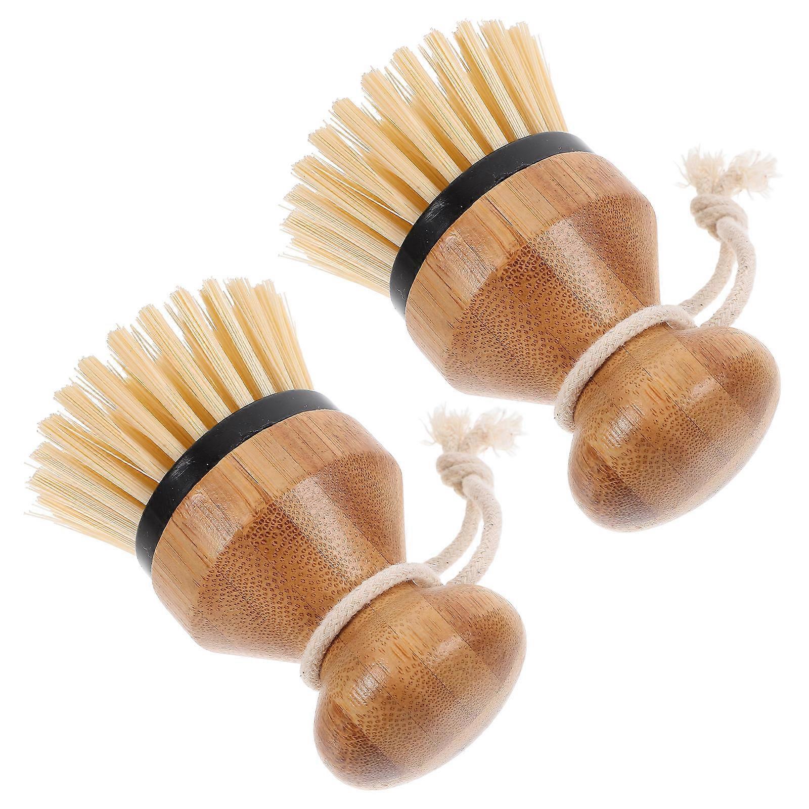 Bamboo Handle Dish Brush for Kitchen Cleaning 10Pcs Multi-Use Set