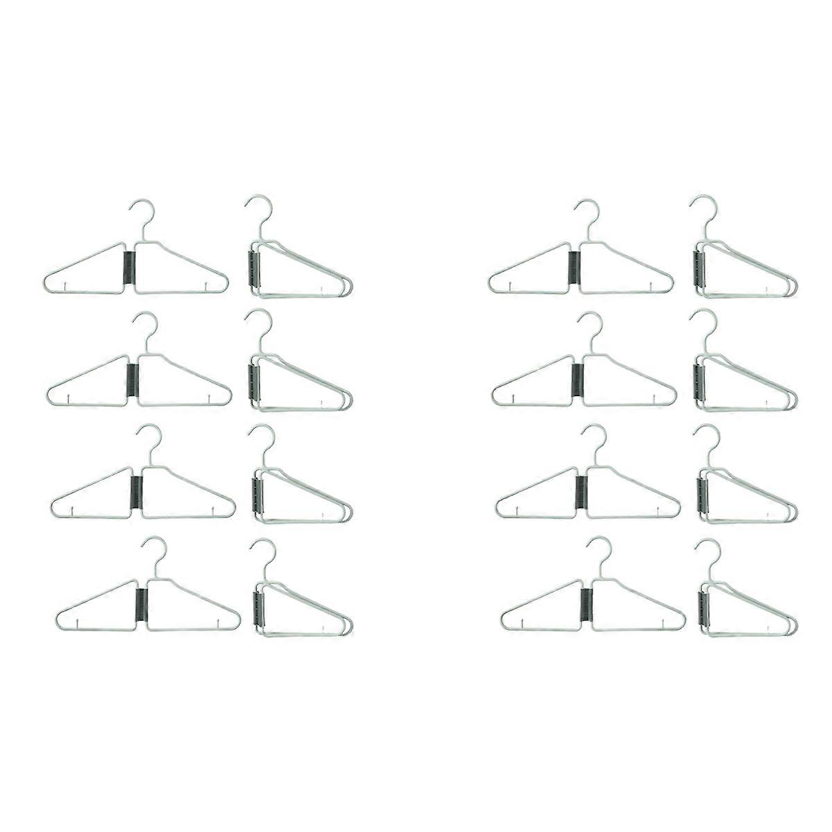 8Pcs Foldable Hangers, Plastic Foldable Hangers, (Green)