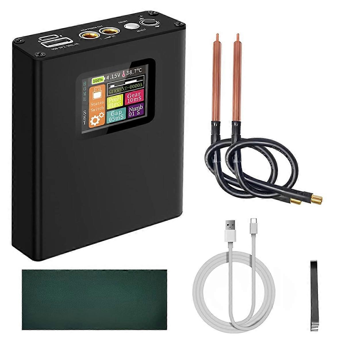 Portable Mini Spot Welder Kit with Color LCD Screen 500mAh Rechargeable Lithium Battery for 18650 Ce