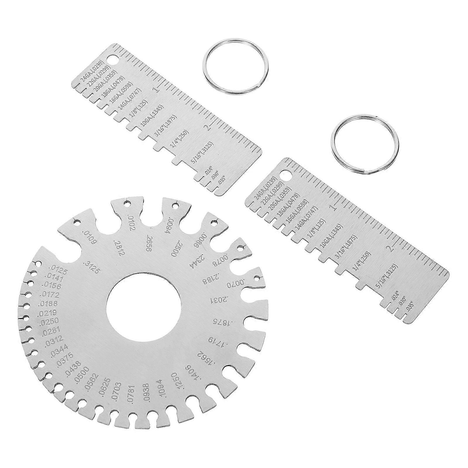 Wire Gauge Welding Gauge Measuring Tool for Precise Use 3Pcs Set