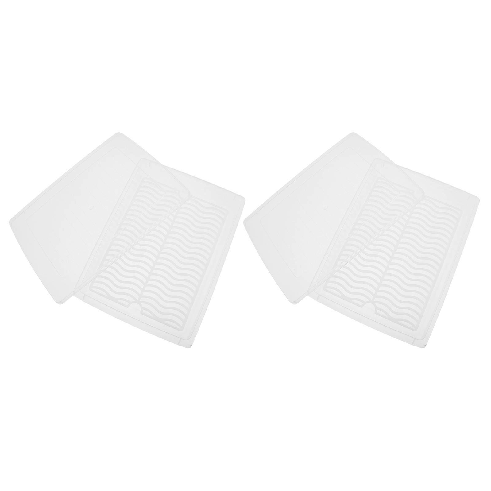 Transparent Plastic Food Storage Containers for Drainage with 8Pcs Stackable Organizer