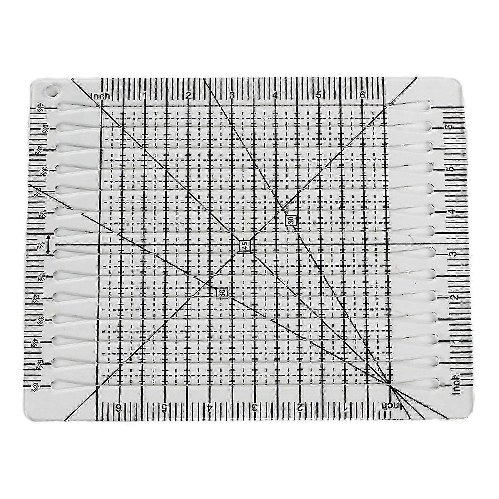 Square Up Slotted Quilt Ruler Clear Patchwork Ruler Acrylic For Cutting Fabric