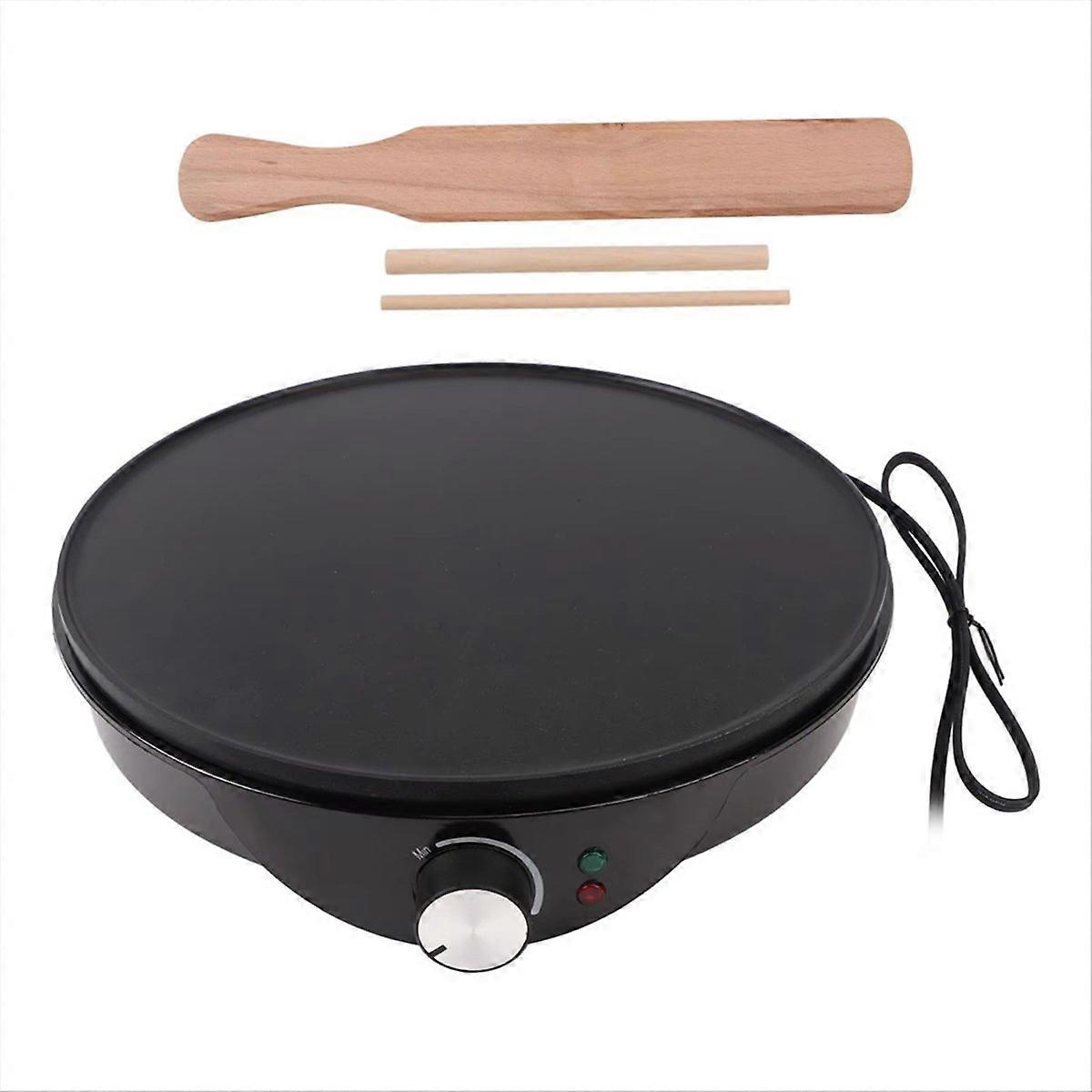 Electric Griddle Crepe Maker 12in Non-Stick with Batter Spreader, Wooden Spatula,Perfect for Pancake
