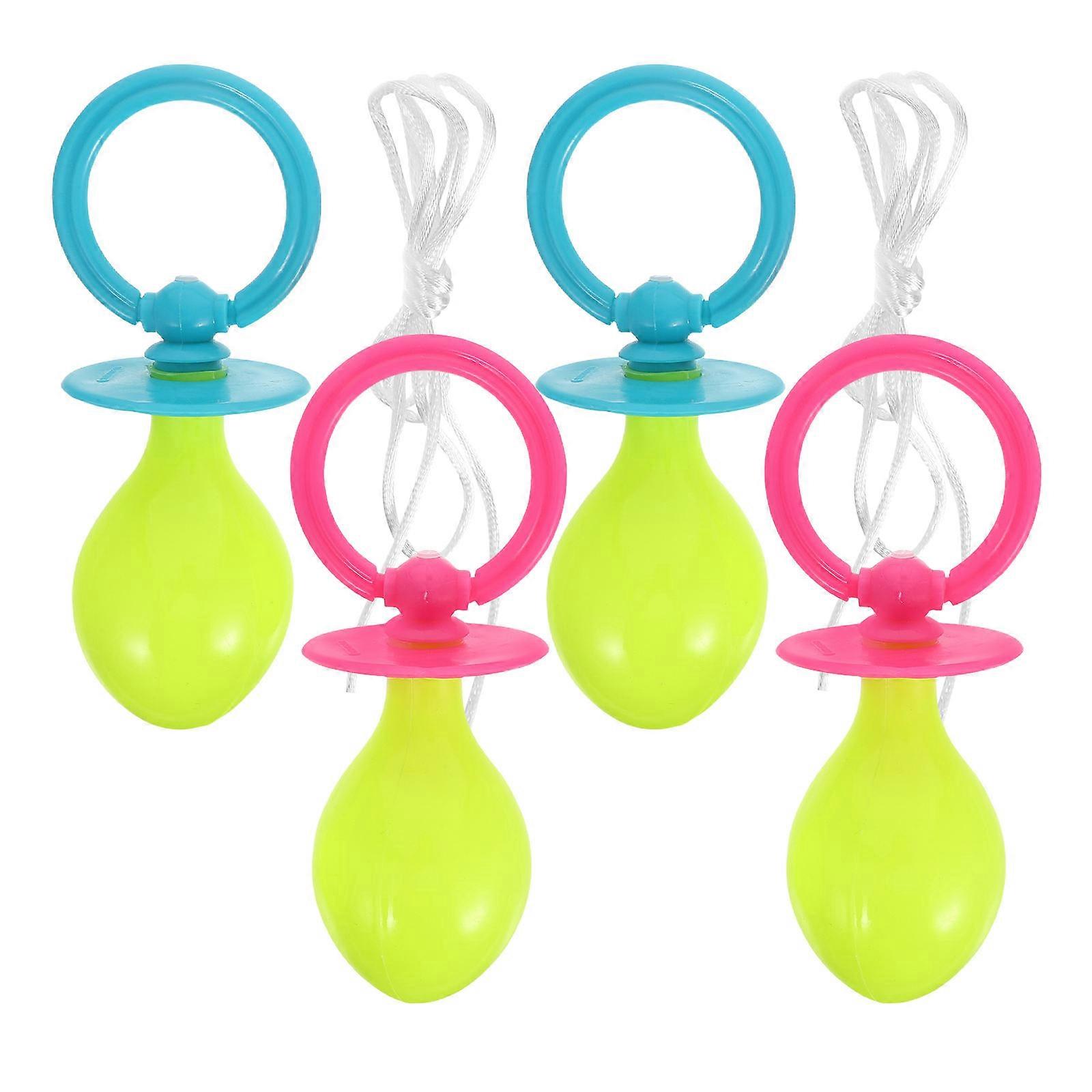 Plastic Jumbo Pacifier Costume Prop for Halloween Cosplay 4Pcs Assorted Color