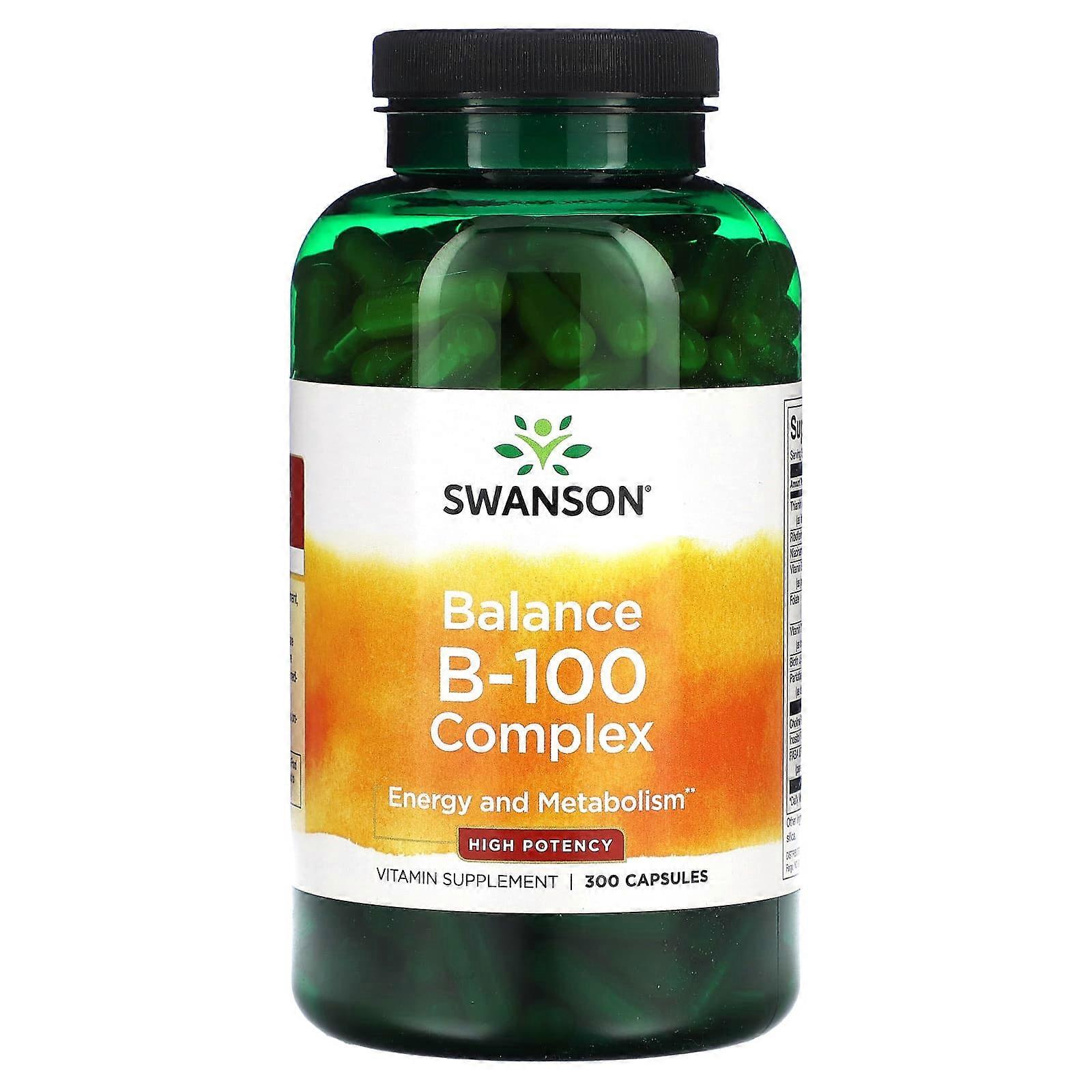 Balance B-100 Complex, High Potency, 300 Capsules