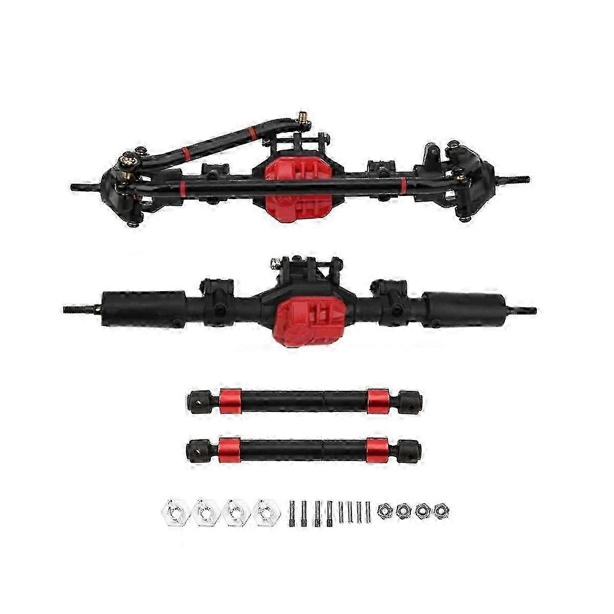 2 Stück vordere und hintere Differentialachse mit Antriebswelle für Axial SCX10 II 90046 90047 1/10 RC Crawl