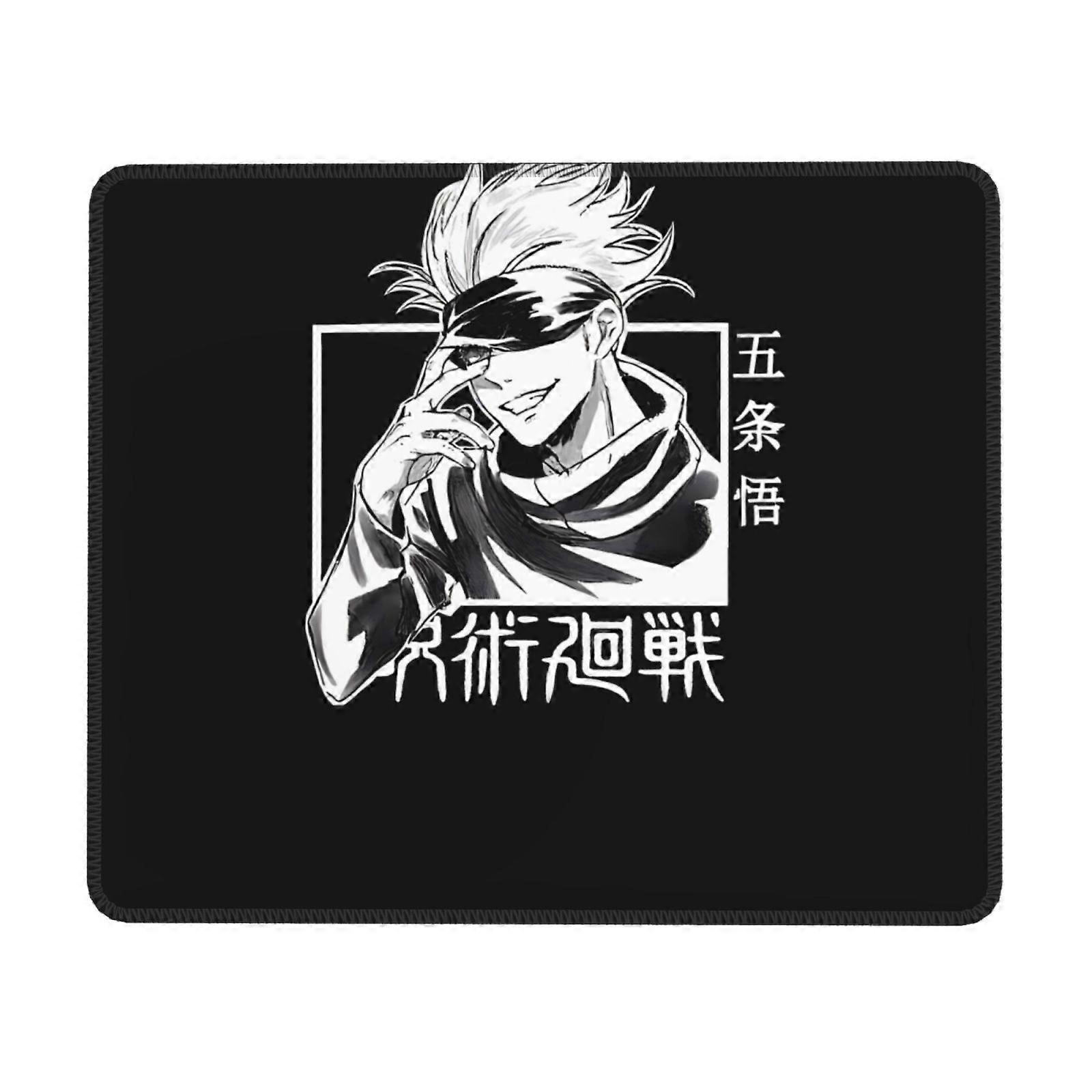 Jujutsu Kaisen Mauspad mit Gummi-Lock-Rand, Schreibtischunterlage, Schreibunterlage, Multi-Code-Gamepad, Mauspads für Computer, Laptop, Mauspad