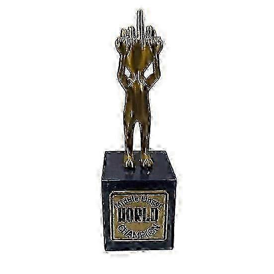 Middle Finger Trophy Ornament World Champion Table Decor Standing Trophy
