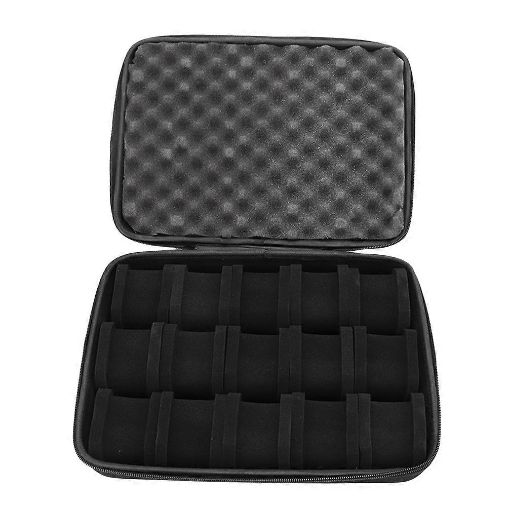 15 Slots Hard Shell Watch Storage Organizer Case, Watch Carry Box Watch Box Holder Display Cabinet