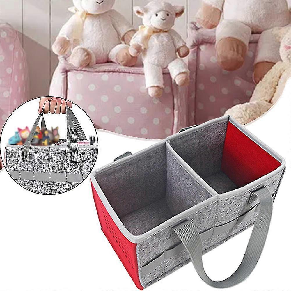 Non-woven Caddy Organizer With Handle Portable Nappy Infant Wipes Bin Felt Tote