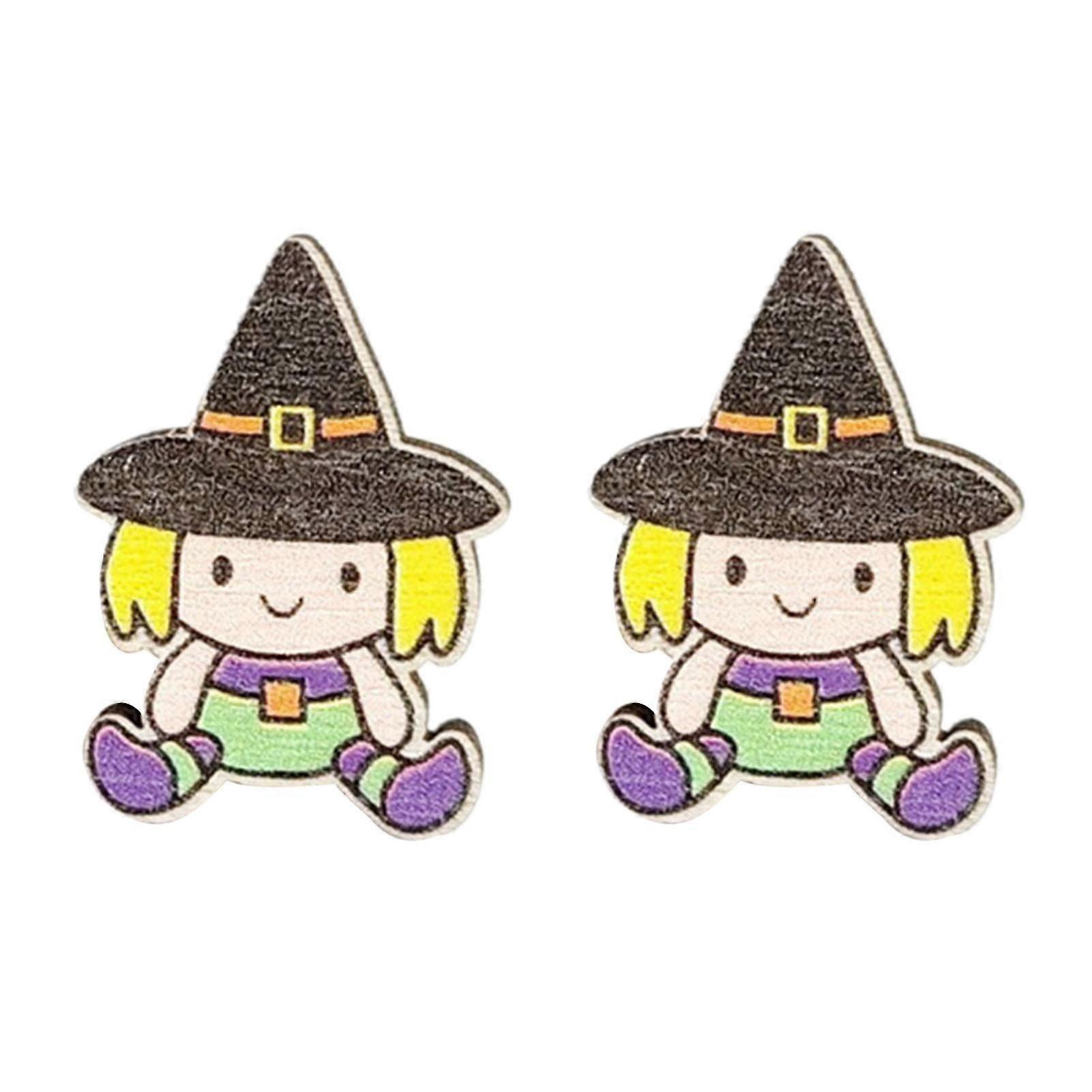 Halloween Wood Stud Earrings for Women's